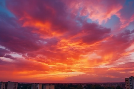 Utterly boastfully sunset with discolor aristocratic lit by the sunlight . brilliantly epic throw. Creative resource, AI Generatedの素材