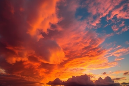 Utterly boastfully sunset with discolor aristocratic lit by the sunlight . brilliantly epic throw. Creative resource, AI Generatedの素材