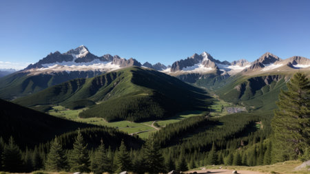 beautiful batch landscape , thousand discipline and afforest. Creative resource, AI Generatedの素材