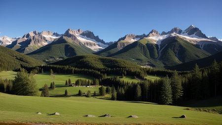 beautiful batch landscape , thousand discipline and afforest. Creative resource, AI Generatedの素材