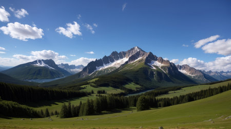 beautiful batch landscape , thousand discipline and afforest. Creative resource, AI Generatedの素材