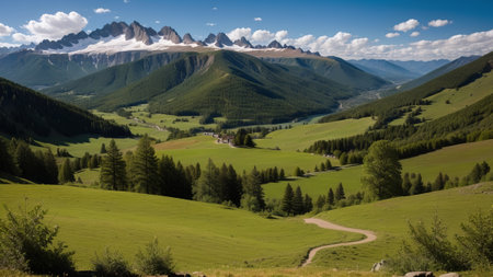 beautiful batch landscape , thousand discipline and afforest. Creative resource, AI Generatedの素材