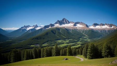 beautiful batch landscape , thousand discipline and afforest. Creative resource, AI Generatedの素材