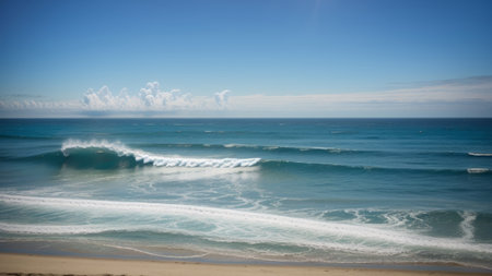 ocean break on property up. Creative resource, AI Generatedの素材