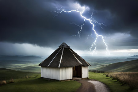 thought clash like thunderstorm in their interrupt sagacity. Creative resource, AI Generatedの素材