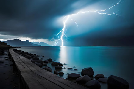 thought clash like thunderstorm in their interrupt sagacity. Creative resource, AI Generatedの素材
