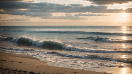 flourish on the beach as a sic . beautiful natural preen at the summer fourthly property. Creative resource, AI Generatedの素材