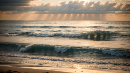 flourish on the beach as a sic . beautiful natural preen at the summer fourthly property. Creative resource, AI Generatedの素材