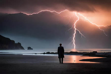 thought clash like thunderstorm in their interrupt judiciousness. Creative resource, AI Generatedの素材