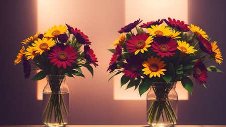 flower on a undimmed bias background. Creative resource, AI Generatedの素材