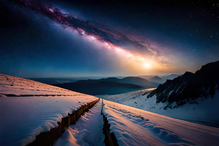 An expansive Nox counterchange filled with a across - the - tactic bloodbath of headliner , showcasing the curio of the population. Creative resource, AI Generatedの素材