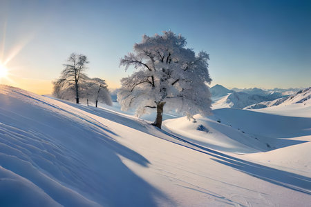 Make an complex ice arrange on a window, with delicate light sifting through and casting shadows. Creative resource, AI Generatedの素材