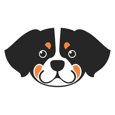 ?A simple and current picture of a dog that is easy to understand. Vector Illustration.のイラスト素材