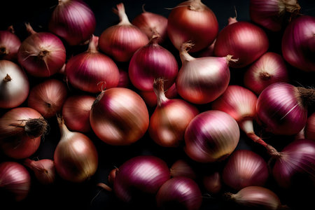 ?Macro photography is when you take close-up pictures of shallots. The pictures are usually taken in a dark studio.. AI Generatedの素材