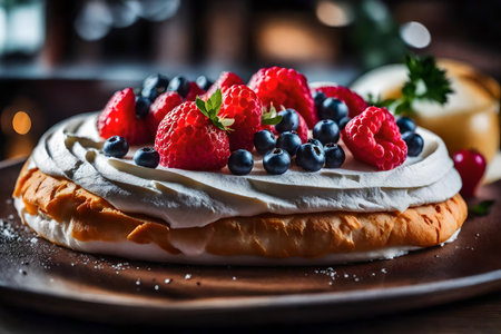 ?This text talks about a yummy sweet treat called Pavlova and explains why it is special or important. There is a good restaurant at the back of this place.. AI Generatedの素材