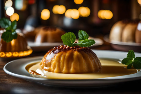 ?Take a good look at the Roly Poly Pudding, and right behind it is a nice restaurant.. AI Generatedの素材