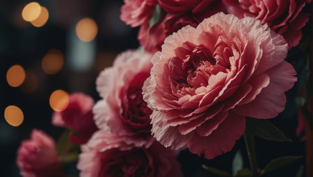 Pink Flamenco and Yellow Feathers Aesthetic on Pink Background, Minimalist Flamenco Close-Up.の素材