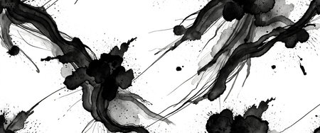 AI Generated. abstract ink background texture color strokes on white paper wallpaper for web design and games art clone grunge water macro image dark smudge pen 2d styleの素材