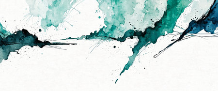 AI Generated. Abstract picturesque grunge background Watercolor trendy hand drawn artistic brushstroke illustrationの素材