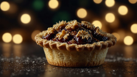 AI Generated. Mince pie infused with cannabis for Christmas holidayの素材