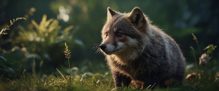 AI Generated. illustration background cute random animalの素材