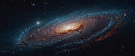 AI Generated. Explore the beauty of the cosmos with vibrant colors and celestial landscapes that inspire awe and wonderの素材