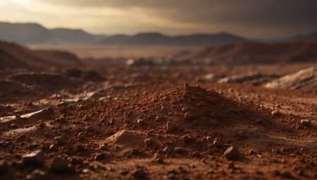 AI Generated. B Horizon Exposed A D Rendered Illuminated Study of Clay and Iron Accumulation in Earths Subsoilの素材