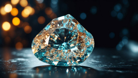 AI Generated. Dazzling Zircon Gemstone A Captivating Double Exposure Silhouette of Luxuryの素材