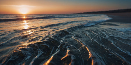 AI Generated. Smooth undulating lines converging and diverging like a tide rolling in and outの素材