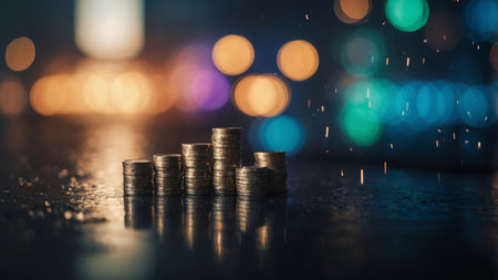 AI Generated. A symbolic representation of financial stressの素材