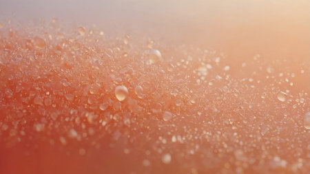 AI Generated. Peachy Keen Gradient Blurs in Peach to Coral Tones Backgroundの素材