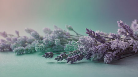 AI Generated. Pastel Dreams Gradient Blurs Lavender to Mint Green Backgroundの素材