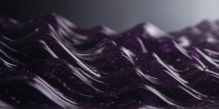 AI Generated. dark purple wave digital background wave flaying banner, technology backgroundの素材