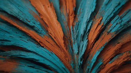 AI Generated. Turquoisn'te & Terracotta Harmony Abstract Brush Strokesの素材