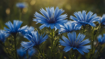 AI Generated. Freshly picked wild chicory adds a bittersweet crunch to each biteの素材