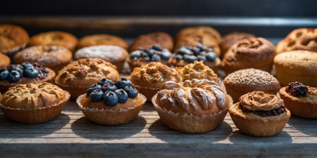 AI Generated. Social media post template Fresh bakeryの素材