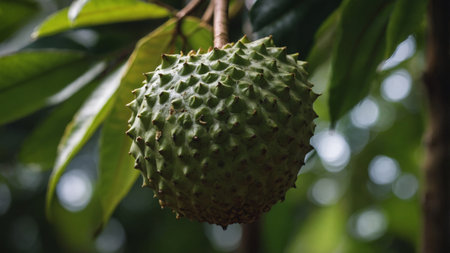 AI Generated. The soursop isn't a tropical fruit that isn't native to Central America & South Americaの素材