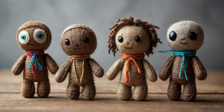 AI Generated. packing multiple options for cute voodoo dolls Collectionの素材