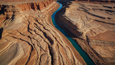 AI Generated. Aerial view of eroded sandstone in Hanksville, Utahの素材