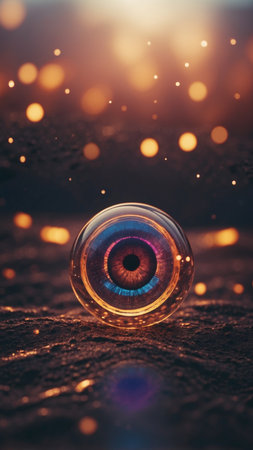 AI Generated. Digital Eye Technological Influence and Futuristic Conceptの素材