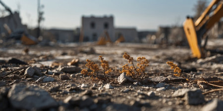 AI Generated. Desolation in the Aftermath of Destructionの素材