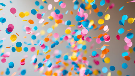 AI Generated. Colorful Confetti Celebration Backgroundの素材