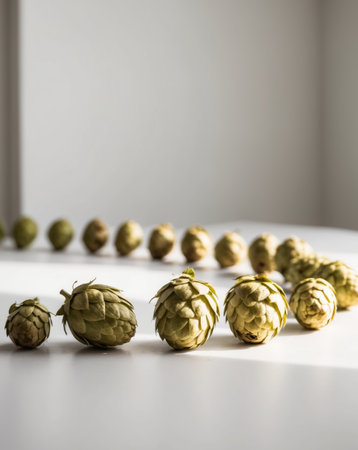 AI Generated. Freshly harvested hops cones for enhancing beer flavors and crafting quality brewsの素材
