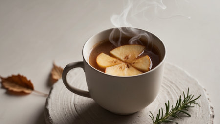 AI Generated. Warm Mug of Spiced Organic Apple Beverageの素材