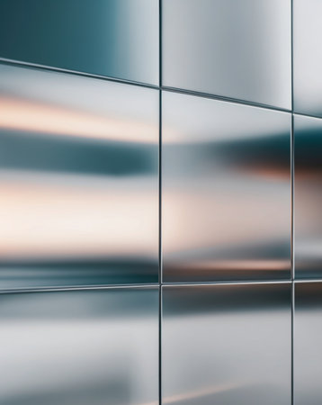 AI Generated. Modern Metallic Tiles Abstract Background Designの素材