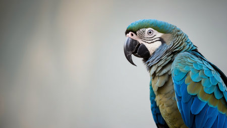 AI Generated. Mystical Blue Parrot with Ornate Feathersの素材