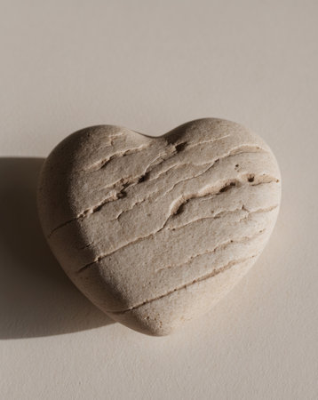 AI Generated. Exploring the Intricate Textures of Heart of Stone Under Soft Morning Lightの素材