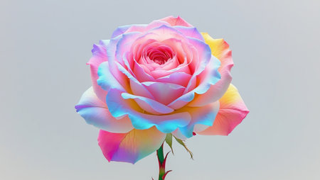 AI Generated. Blooming beauty A vibrant rose in full bloomの素材