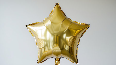 AI Generated. Gold star balloon for party and celebrationの素材