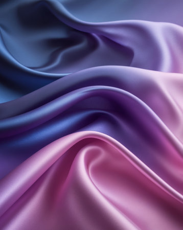 AI Generated. Dark blue purple pink silk satin Abstract elegant background for design Color gradient Silky smoothの素材